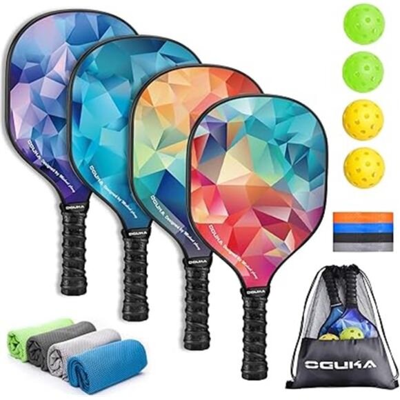 Pickleball Paddles, USAPA Approved Lightweight Pickleball Paddles Set of 4, 4 - Picture 7 of 7